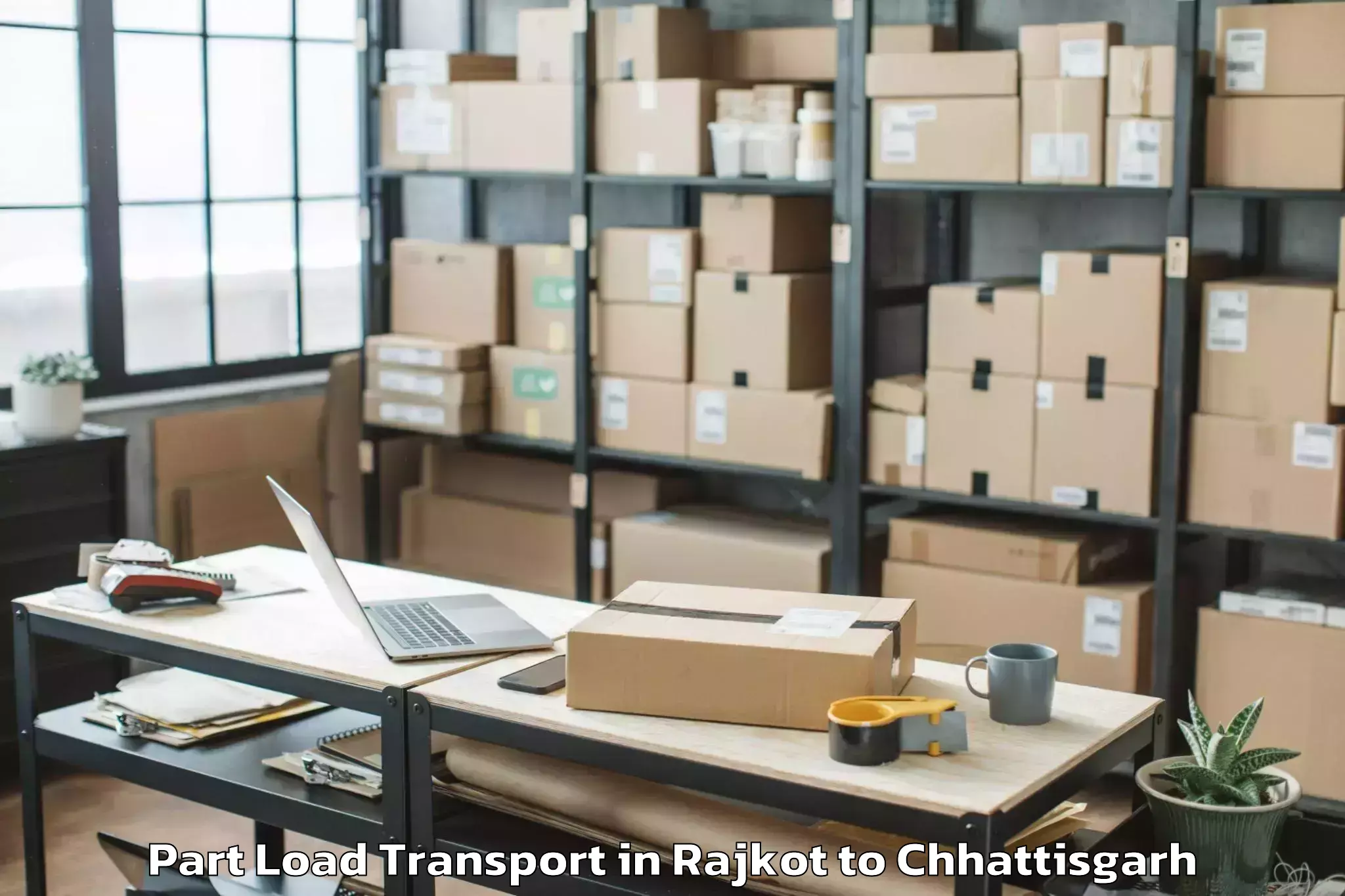 Get Rajkot to Dhamdha Part Load Transport